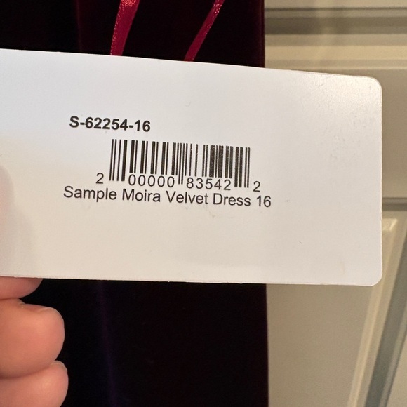 Revelry Burgundy One-Shoulder Satin Bridesmaid Gown w/ Slit | Size 16 | NWT - Picture 11 of 12